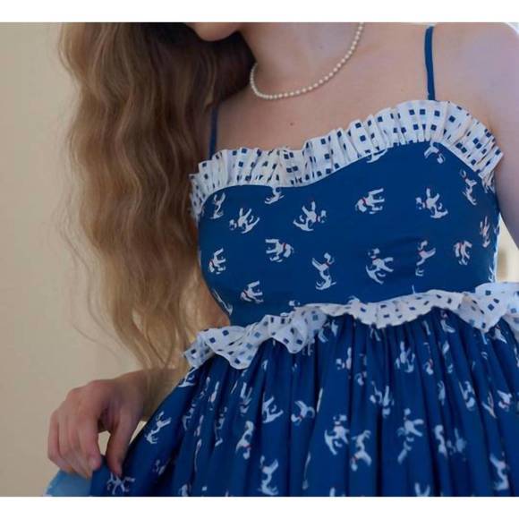 NEW SELKIE rosebud dress the scotty rosebud dress in hanky dogs - Picture 4 of 4